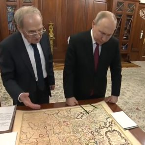 Russische propagandavideo toont 17de-eeuwse kaart die oorlog in Oekraïne moet rechtvaardigen