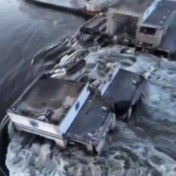 Luchtbeelden tonen schade aan vernielde dam in Oekraïne
