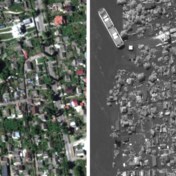 Voor en na: satellietbeelden tonen vernietigende impact van dambreuk