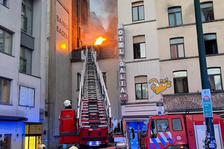 Brand in hotel op Brusselse Vossenplein