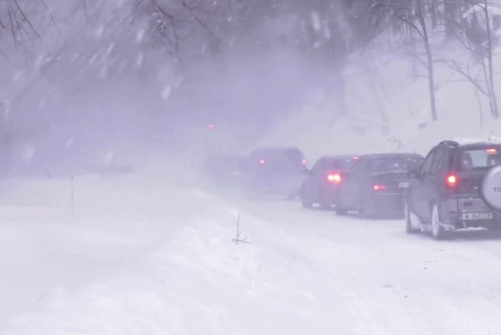 Hevige sneeuwstorm raast over Oost-Europa