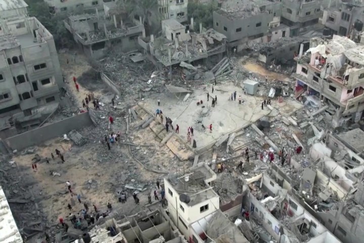 Voor en na: dronebeelden tonen ravage in Gaza