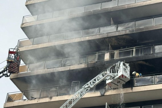 Four flats uninhabitable after an apartment fire in Brussels