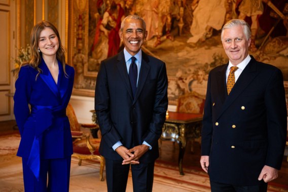 Obama pays an informal visit to King Philippe and daughter Elisabeth