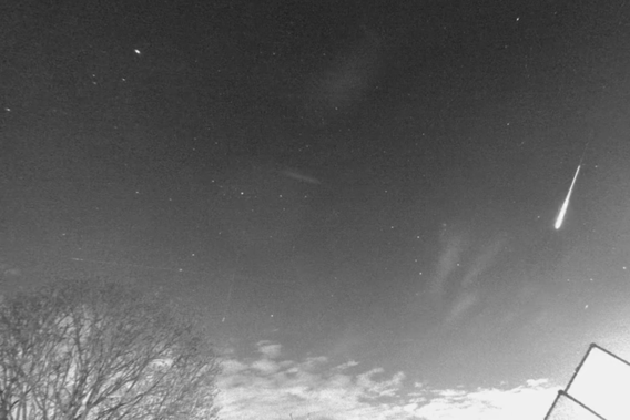 Meteor flashes in the sky above Belgium